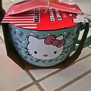 Hello Kitty Ceramic Mug‎ and Spoon Set